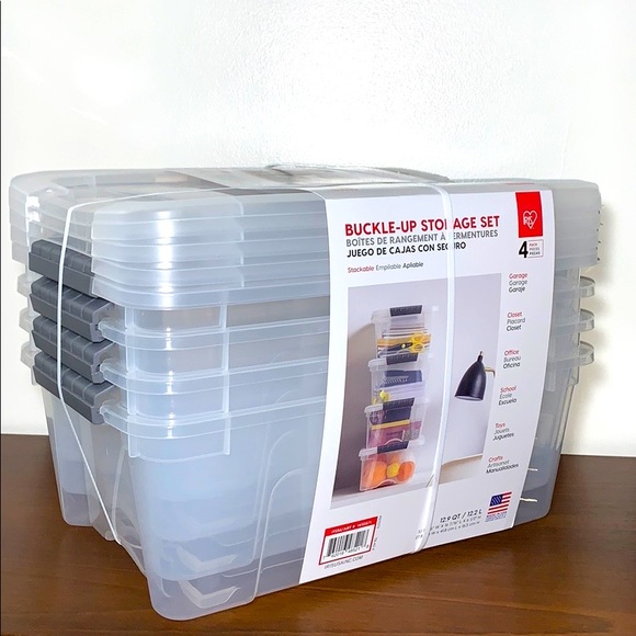 Iris Buckle-up Storage Set, 4-Pack, 12.9 Qt Each - Picture 11 of 12